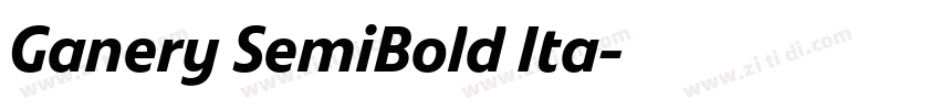 Ganery SemiBold Ita字体转换